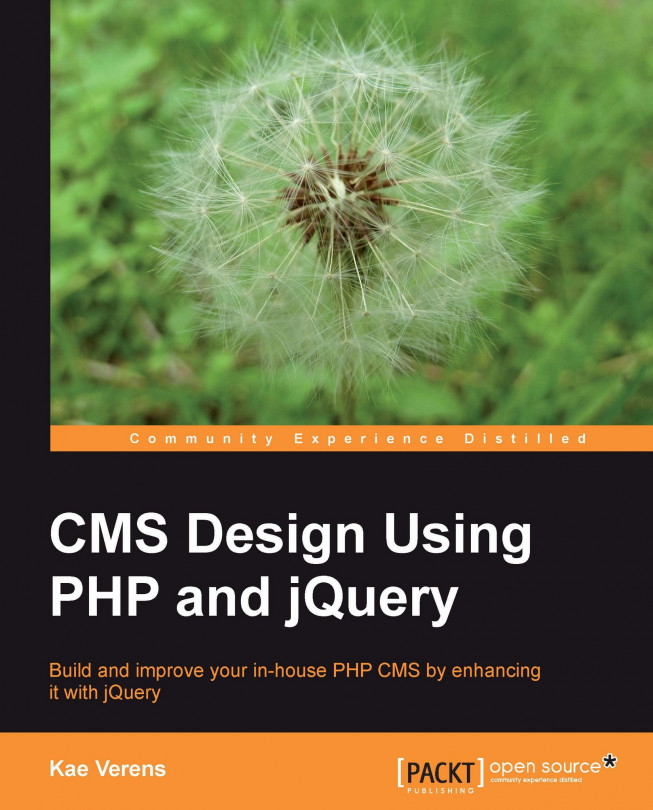 CMS Design Using PHP and jQuery