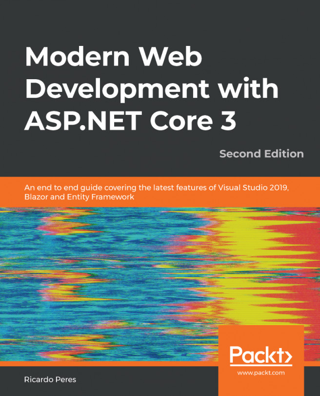Book cover: Modern Web Development with ASP.NET Core 3 Second Edition
